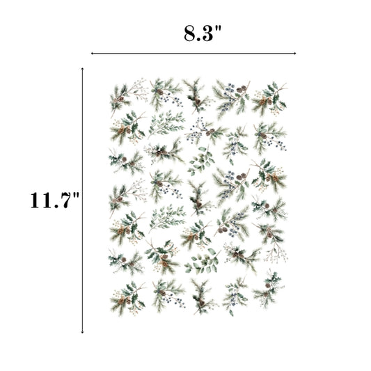 Winter Greenery Candles and Gypsum Tattoo Stickers