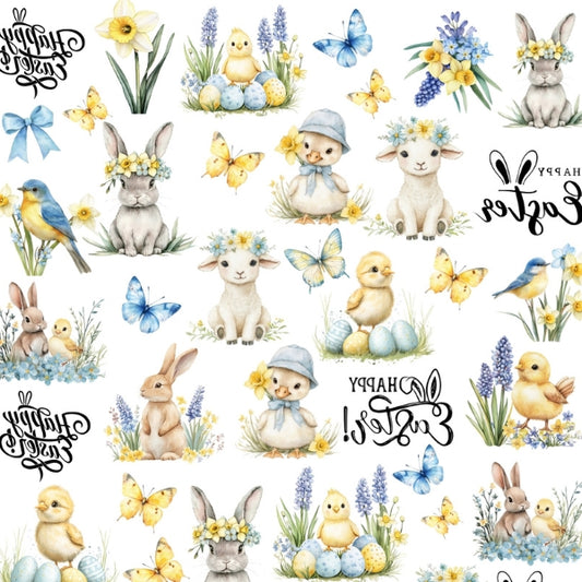 Easter 7.0 Candles and Gypsum Tattoo Stickers