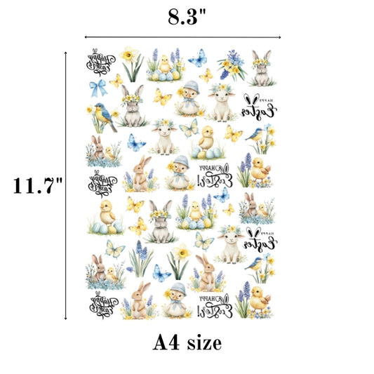 Easter 7.0 Candles and Gypsum Tattoo Stickers