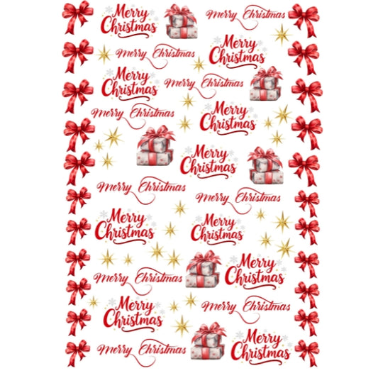 Red Christmas 2.0 Candle Tattoo Stickers