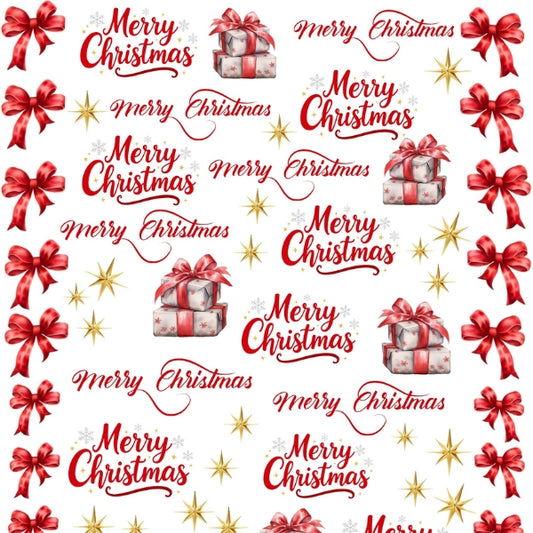 Red Christmas 2.0 Candle Tattoo Stickers