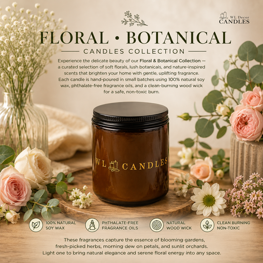 8 oz  Floral & Botanical Scents Scents Soy Wax Candle
